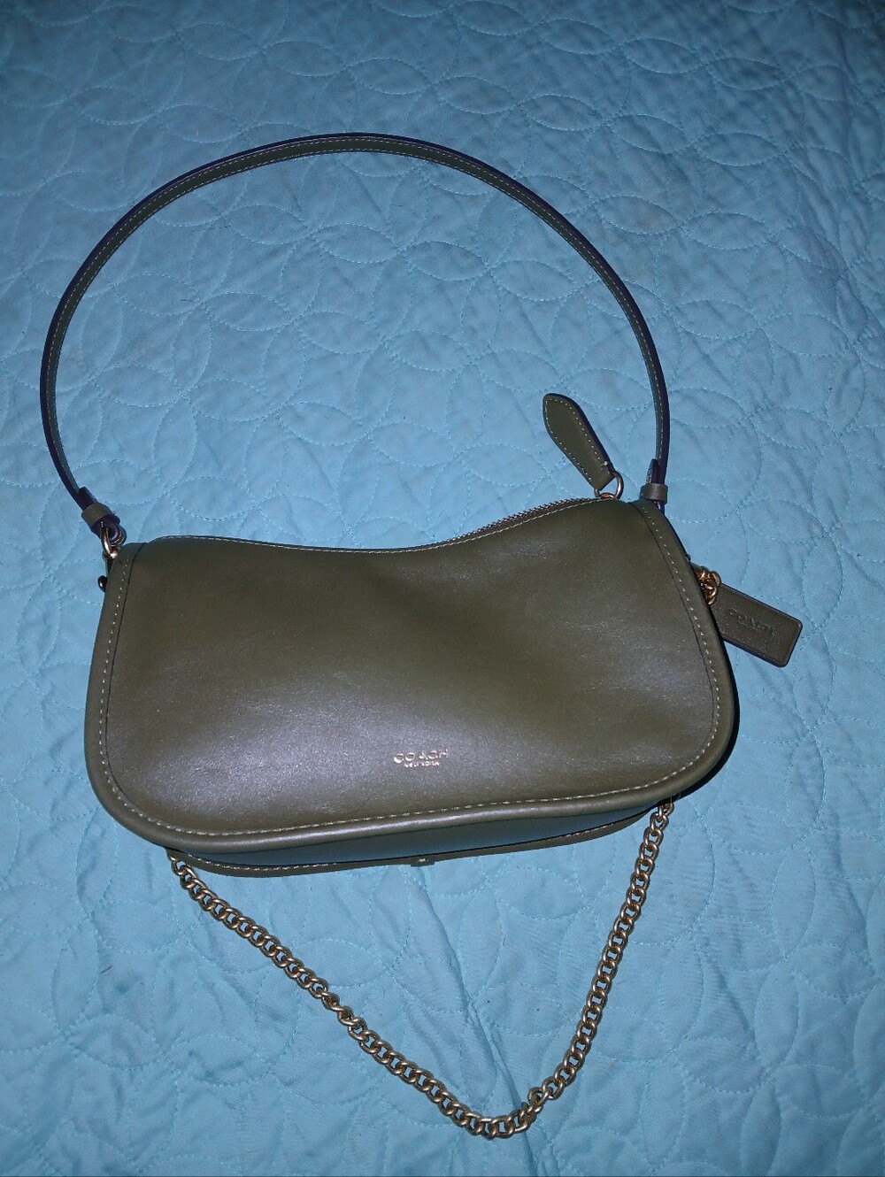 Coach Olive Waverly Shoulder Bag with Gold Chain